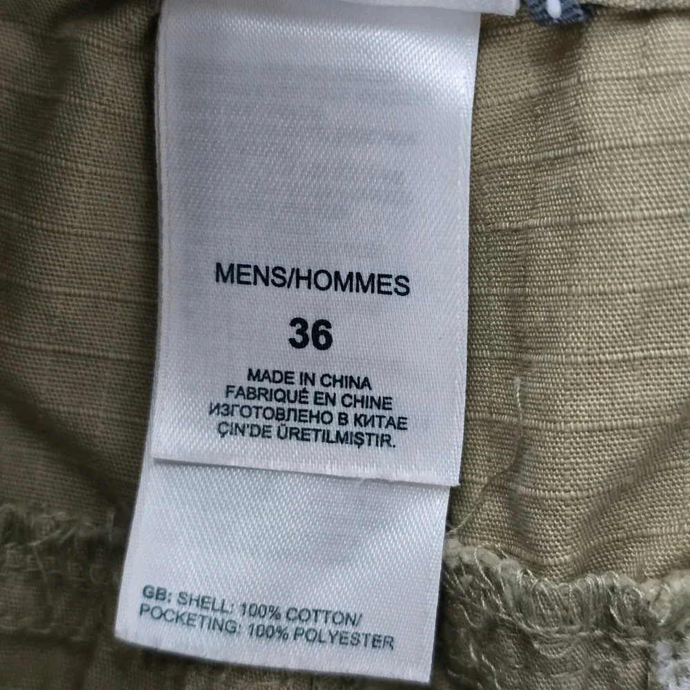 The North Face Mens Khaki Cargo Pants Zip‎ Fly Button Closure Outdoor Size 36